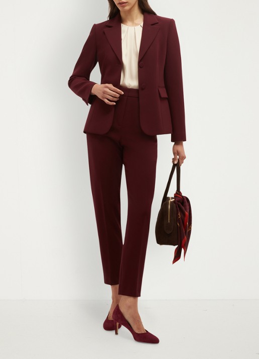 Hobbs Bree blazer met klepzakken - voorkant 5 aubergine