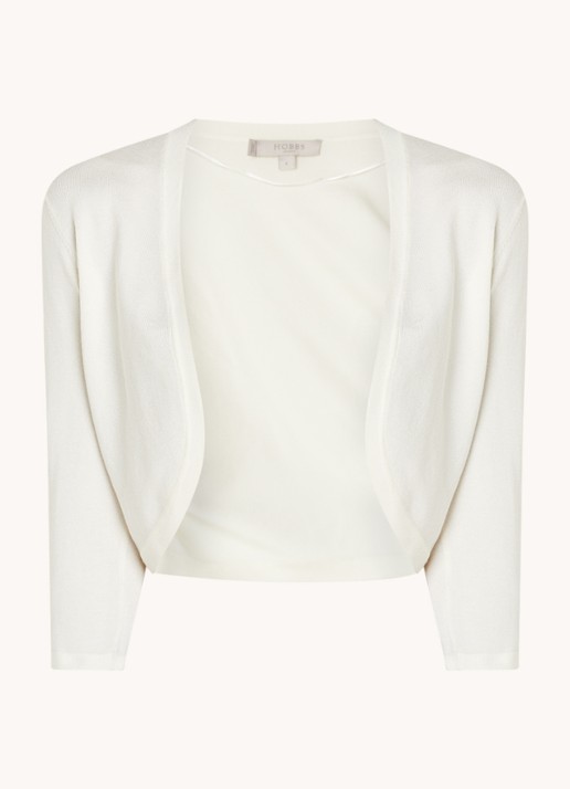 Hobbs Carrie bolero met stretch - voorkant 9 ivoor