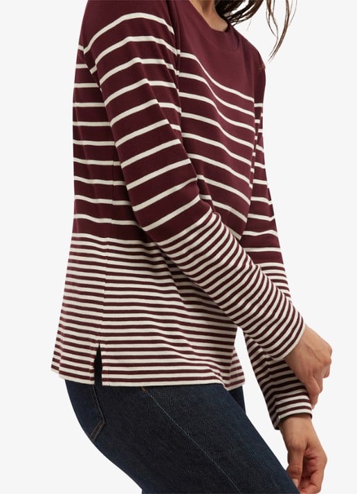 Hobbs Constance longsleeve met streepprint