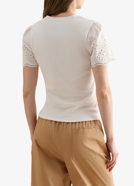 Hobbs Daphne tuniek met broderie - achterkant wit