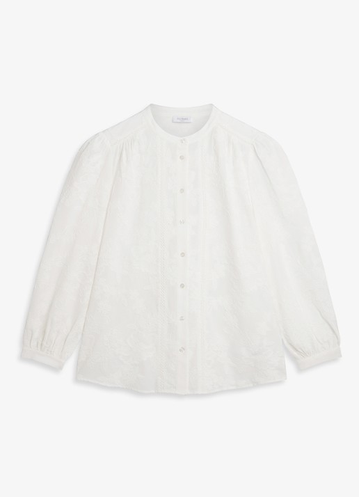 Hobbs Fallon blouse met borduring - voorkant wit
