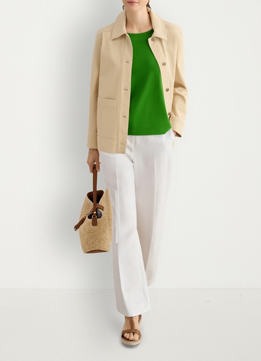 Hobbs Fern tanktop met knoopdetail - voorkant 5 groen