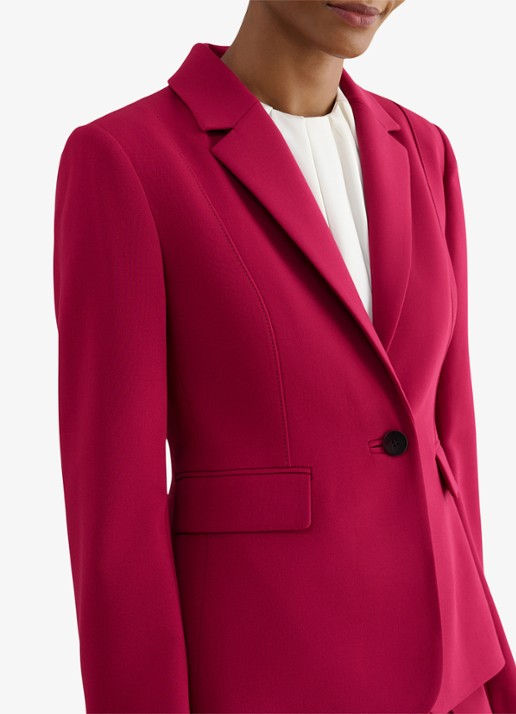 Hobbs Gemma blazer met klepzakken - detail 3 cranberryrood