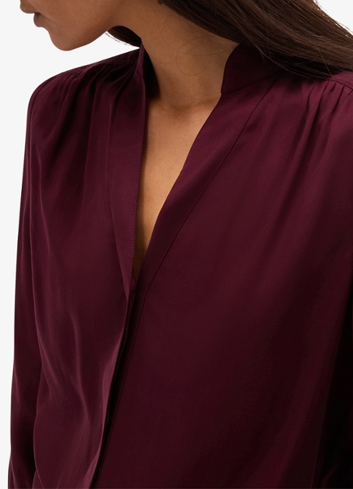 Hobbs Gwen blouse met opstaande kraag - detail 4 paars