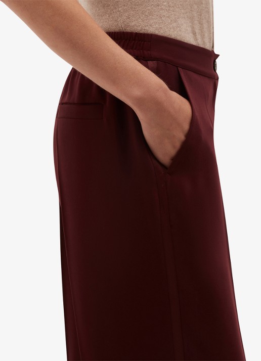 Hobbs Hadley high waist wide fit pantalon met steekzakken - detail 2 aubergine