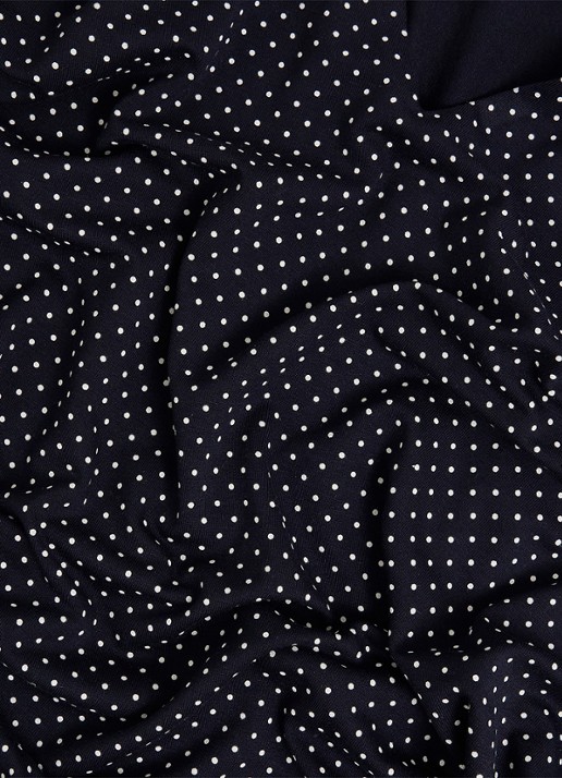 Hobbs Hannah top met v-hals en stippenprint - detail 6 donkerblauw