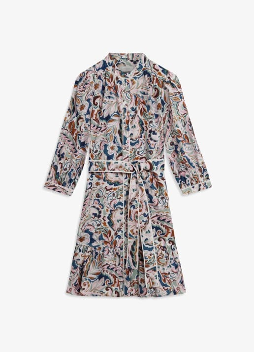 Hobbs Hope mini jurk met strikceintuur en print