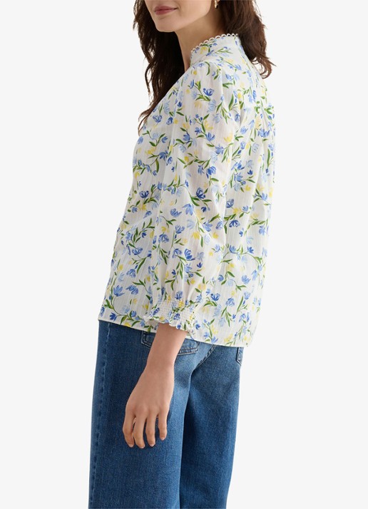 Hobbs Imelda blouse met print - detail 5 gebroken wit