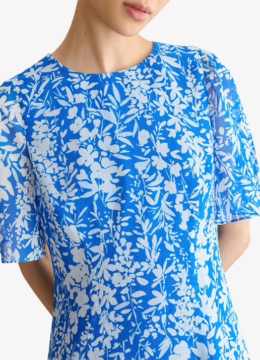Hobbs Iona mini jurk met bloemenprint - detail 4 blauw