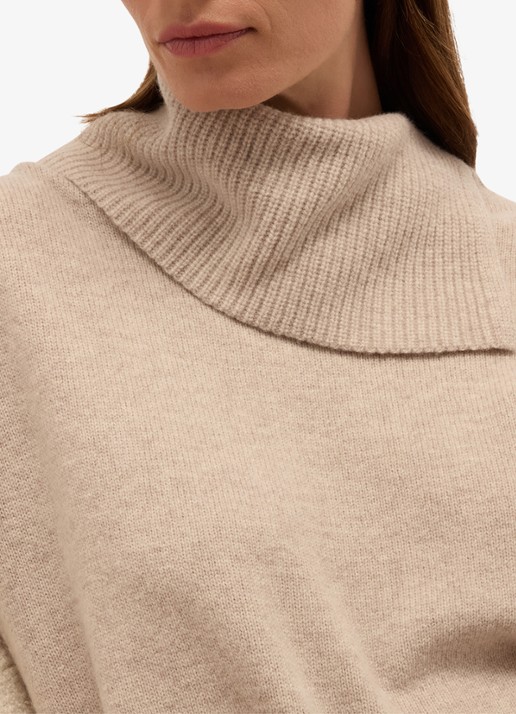 Hobbs Irene midi trui-jurk in wolblend - detail 2 beige