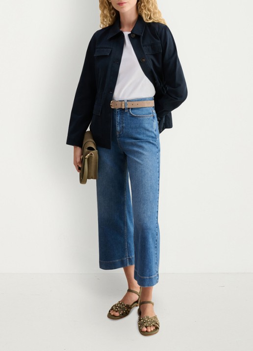 Hobbs Ivana T-shirt met broderie  - voorkant 2 wit