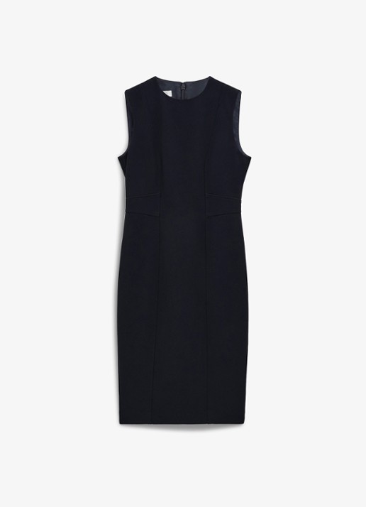 Hobbs Ivy midi kokerjurk met streep detail - voorkant 5 donkerblauw