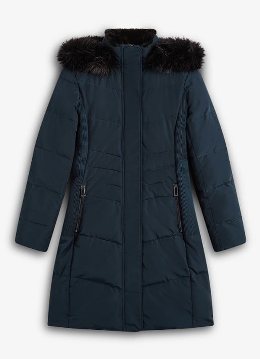 Hobbs Jaymie pufferjas met afneembare capuchon - voorkant 5 blauw
