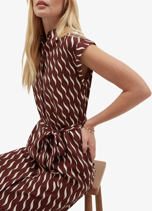Hobbs Kalinda midi jurk met grafische print