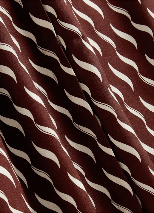 Hobbs Kalinda midi jurk met grafische print - detail 6 bruin