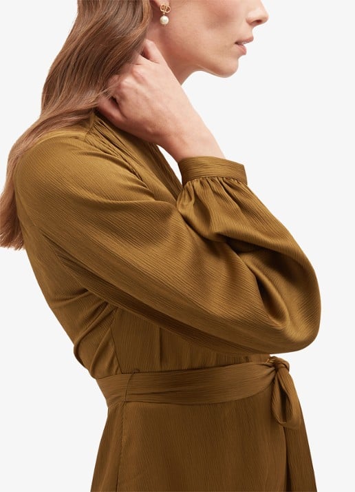 Hobbs Katia midi tuniekjurk met strikceintuur