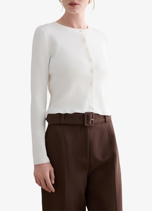 Hobbs Larissa vest met ribstuctuur