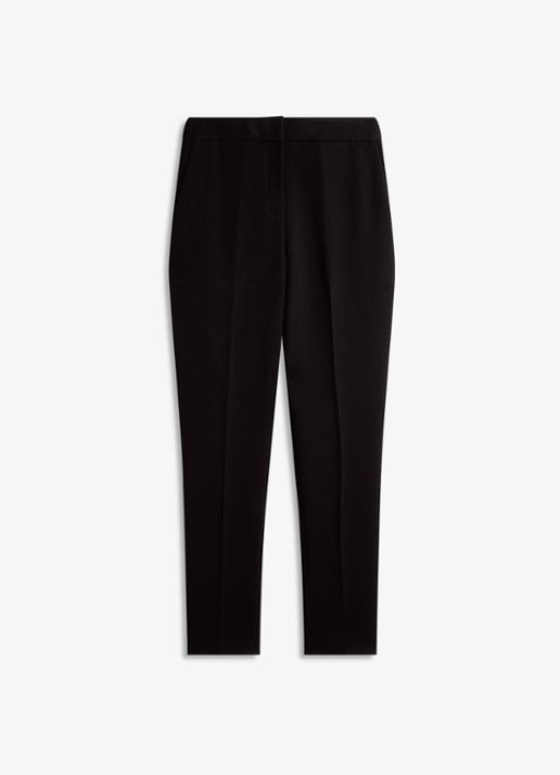 Hobbs Lea high waist slim fit pantalon met steekzakken - voorkant 4 zwart
