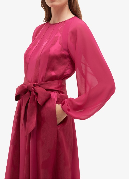 Hobbs Loren midi jurk met strikceintuur