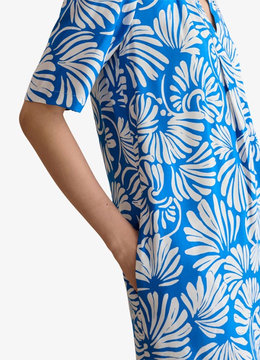 Hobbs Lucille mini tuniekjurk met print  - detail 3 blauw