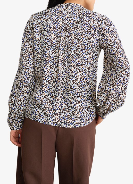 Hobbs Mila blouse met grafische print - achterkant 3 multicolor
