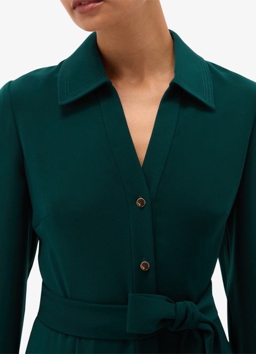 Hobbs Mylie midi blouse jurk met ceintuur