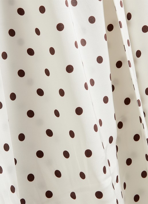 Hobbs Natasha top met stippenprint - detail 4 ivoor