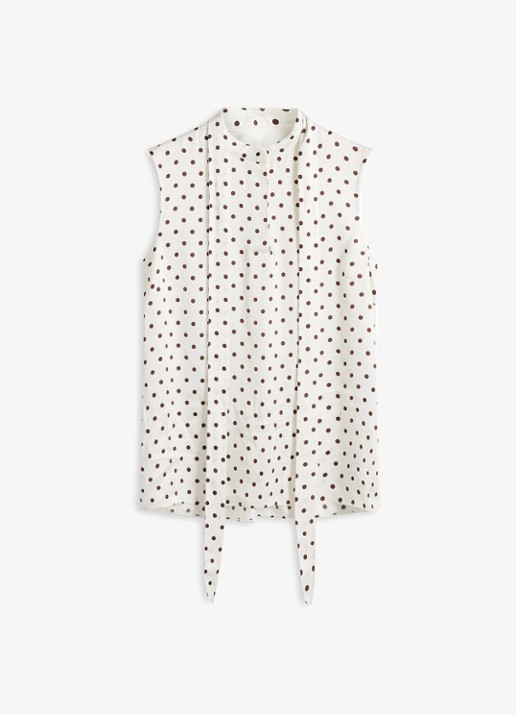 Hobbs Natasha top met stippenprint - voorkant 5 ivoor