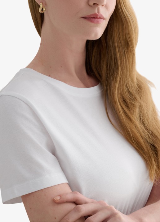Hobbs Pixie T-shirt met ronde hals - detail 3 wit