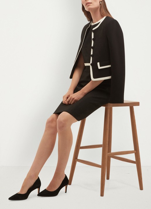 Hobbs Rosalind mini kokerjurk  - detail 5 zwart
