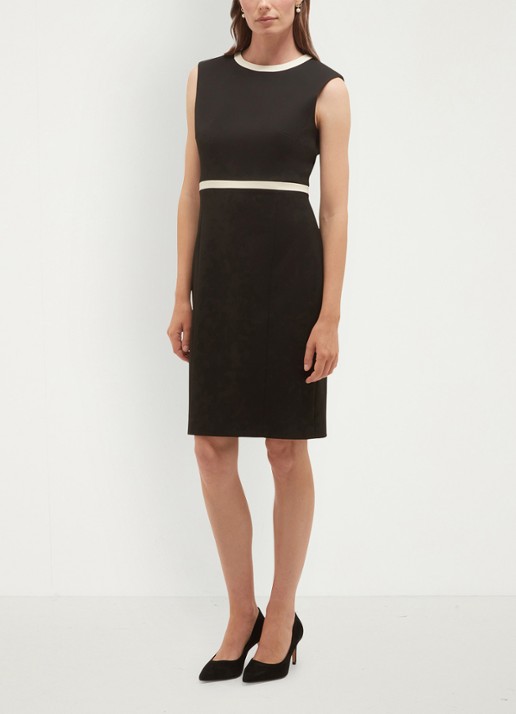 Hobbs Rosalind mini kokerjurk  - voorkant 3 zwart