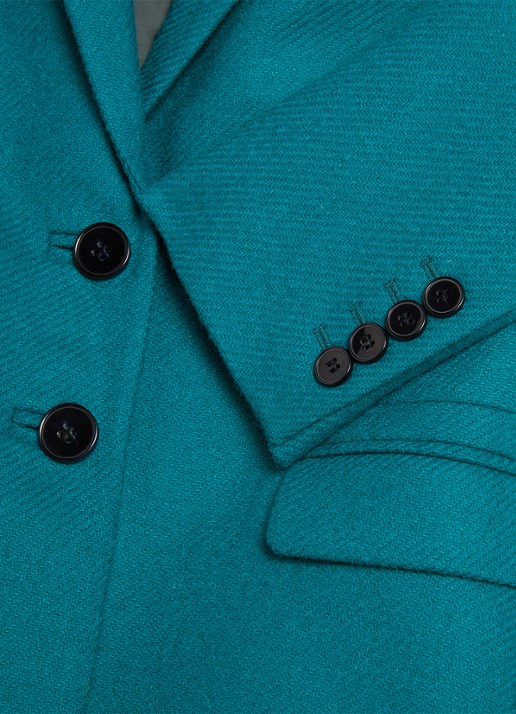 Hobbs Single-breasted blazer van wol - detail 6 petrol