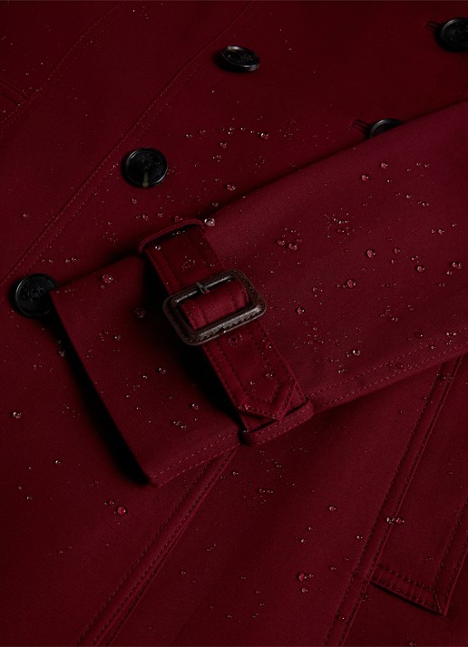 Hobbs Skylar double-breasted trenchcoat met strikceintuur - detail 6 bordeauxrood