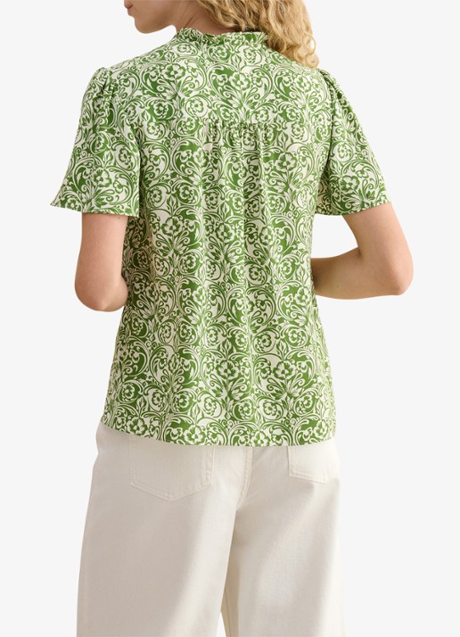 Hobbs Tania tuniek met bloemenprint - achterkant groen