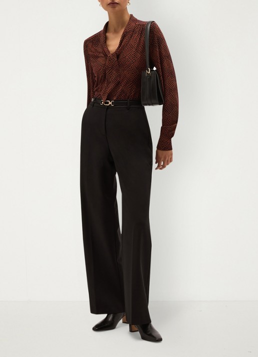 Hobbs Tarini top met print en sjaalkraag - detail 5 rood