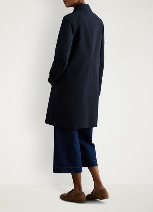 Hobbs Vivienne trenchcoat met steekzakken - achterkant 2 donkerblauw