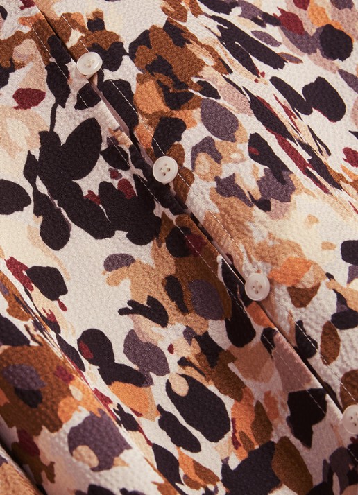Hobbs Yasmina blouse met grafische print - detail 4 bruin