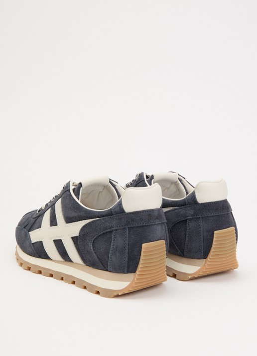 Hogan 86er sneaker van suède  - achterkant 2 donkerblauw