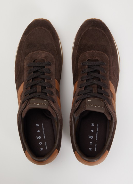 Hogan Athletic sneaker van suède - detail 3 bruin