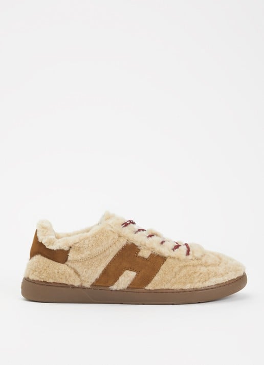 Hogan Cool Shearling sneaker van schapenvacht met details van nubuck