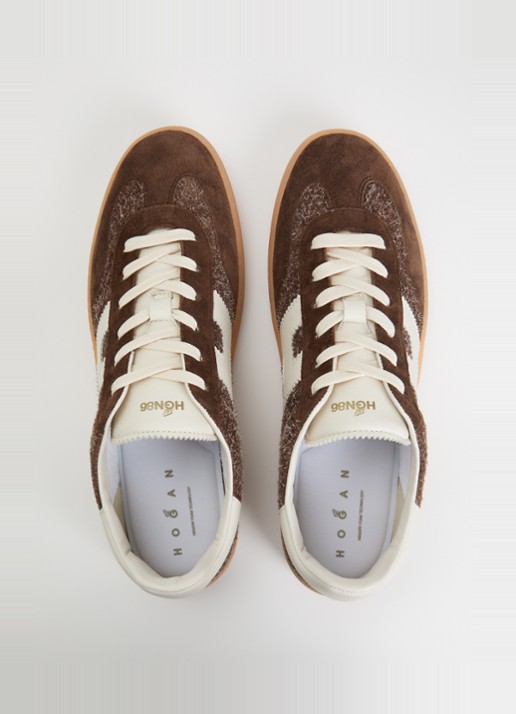 Hogan Cool sneaker van suède - detail 3 bruin