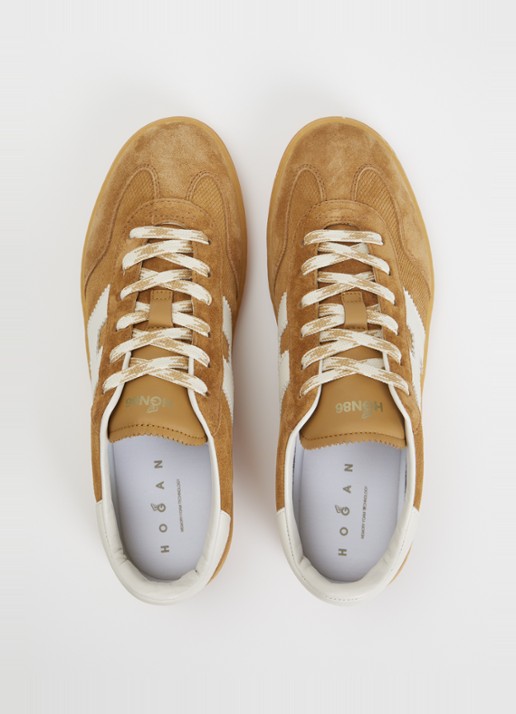 Hogan Cool sneaker van suède  - detail 3 camel