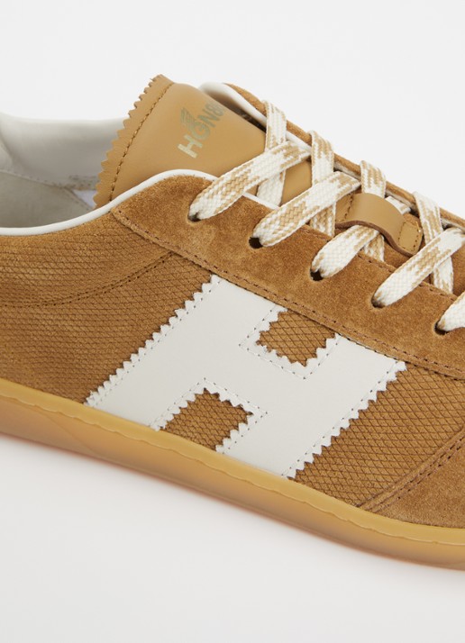 Hogan Cool sneaker van suède  - detail 5 camel