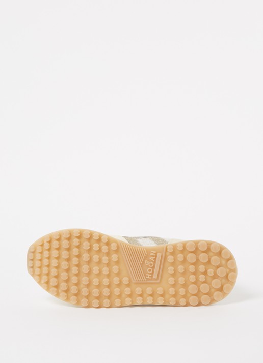 Hogan H383 sneaker met suède details - detail 6 vanillegeel