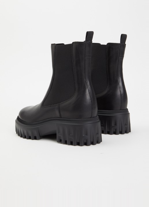 Hogan H700 chelsea boot van leer - achterkant 5 zwart