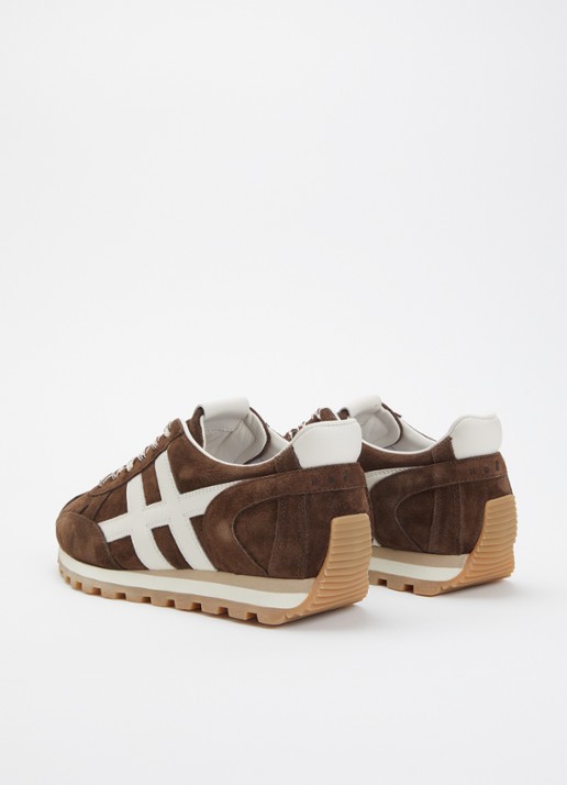 Hogan H701 86er sneaker van suède - achterkant 5 donkerbruin