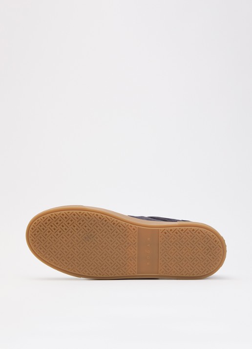 Hogan H705 sneaker van suède - detail 3 donkerblauw