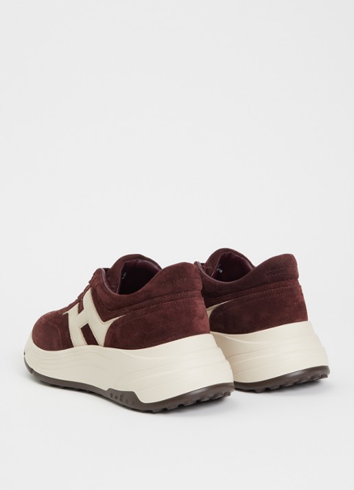 Hogan Hifi sneaker van suède - achterkant 5 bordeauxrood
