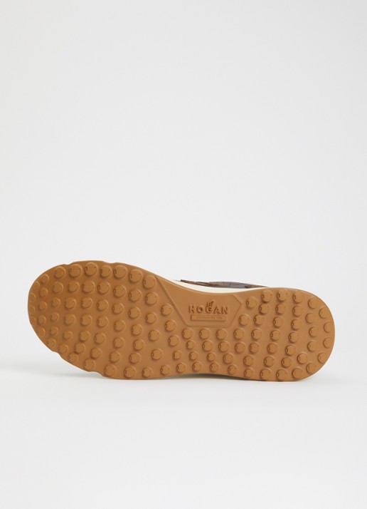 Hogan Hyperlight sneaker met mesh details - detail 4 bruin