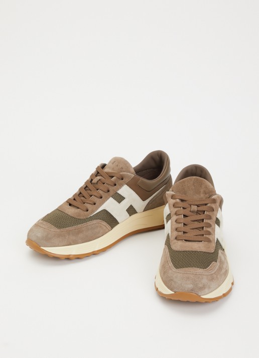 Hogan Hyperlight sneaker met suède details - detail 2 taupe